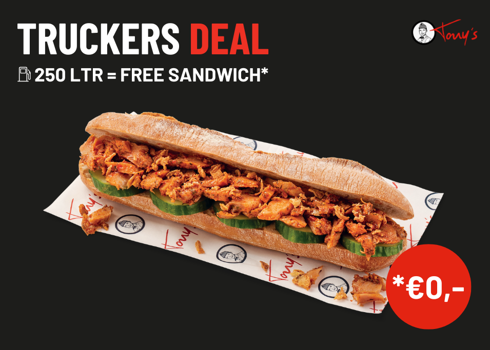 truckers deal 250L = free sandwich